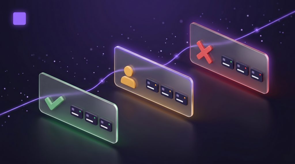Diagrama de scoring dinâmico em pagamentos com inteligência artificial na Appmax