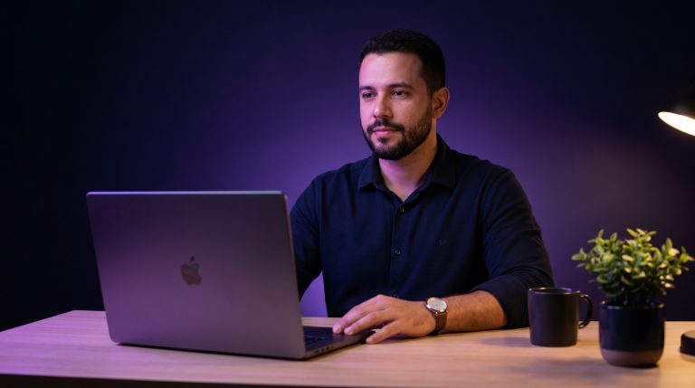 Gestora de e-commerce calculando lifetime value com fórmula anotada em caderno